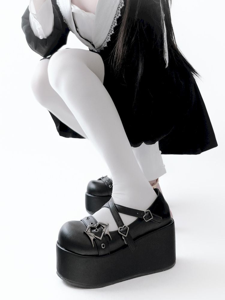 Gothic angel devil thick-soled shoes【s0000012965】