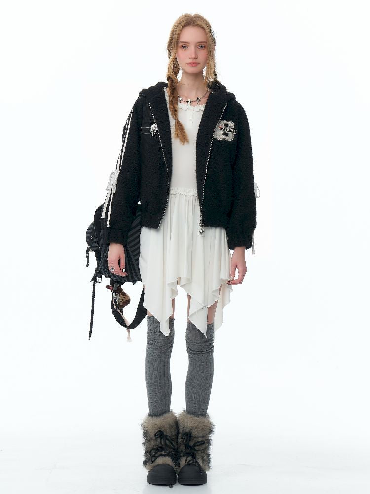 Hooded Rabbit Ears Short Jacket【s0000011500】