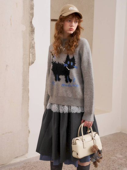 Long sleeves cute loose pullover sweater【s0000014382】