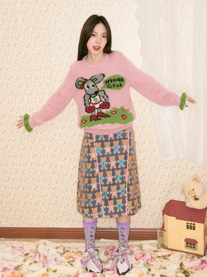 Pink Mouse Sweater Long Sleeve【s0000014140】