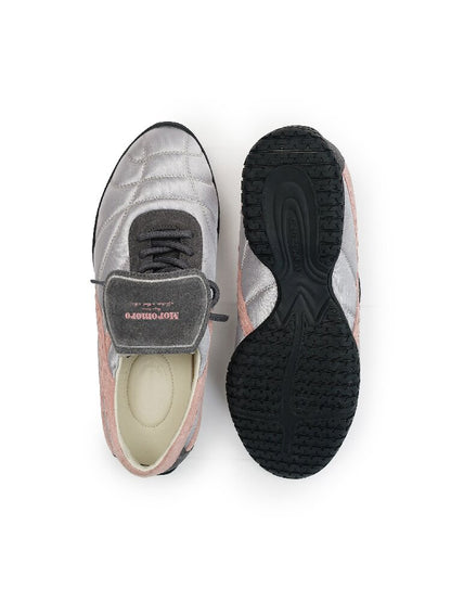 Stretch Satin Panelled Trainers【s0000016127】
