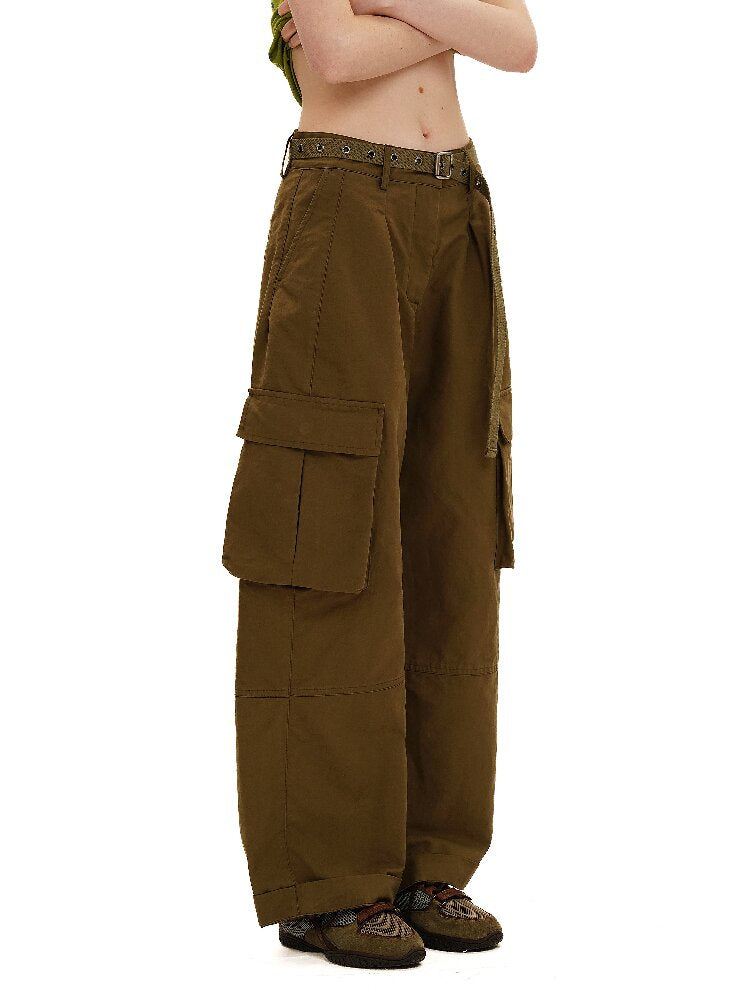 Long Staple Cotton Cargo Trousers【s0000016138】