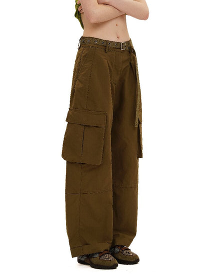 Long Staple Cotton Cargo Trousers【s0000016138】