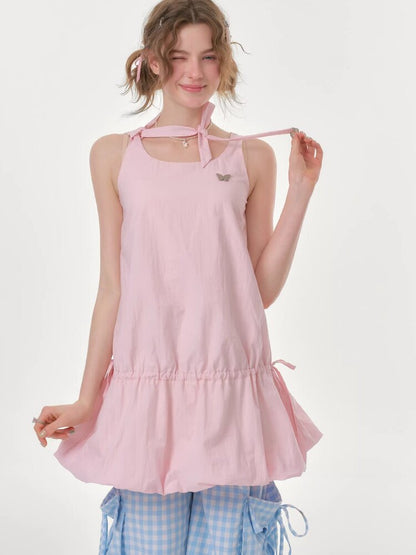 Lace Up Bud Hem Camisole Dress【s0000016615】