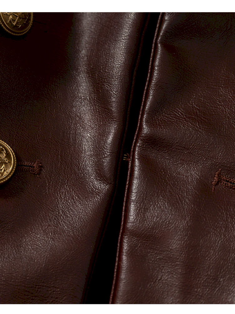 Court Punk Fur Waist Leather Coat【s0000014927】