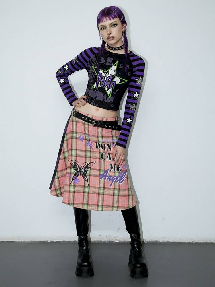 Vintage layered butt curtain skirt【s0000014378】