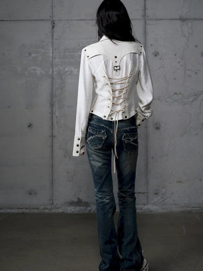 Leather Detachable Long-Sleeved Shirt【s0000014119】