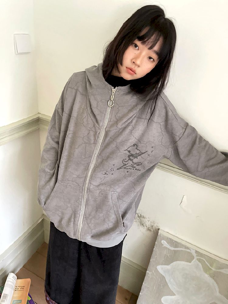 Hooded Sweatshirt Cardigan【s0000011190】