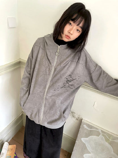 Hooded Sweatshirt Cardigan【s0000011190】