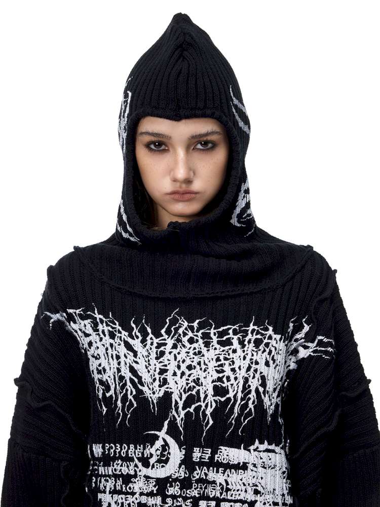 Structure Patchwork Hooded Sweater【s0000015120】