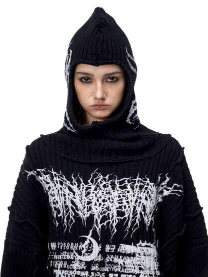 Structure Patchwork Hooded Sweater【s0000015120】