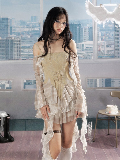 Ruffle Camisole Slimming Dress【s0000016265】