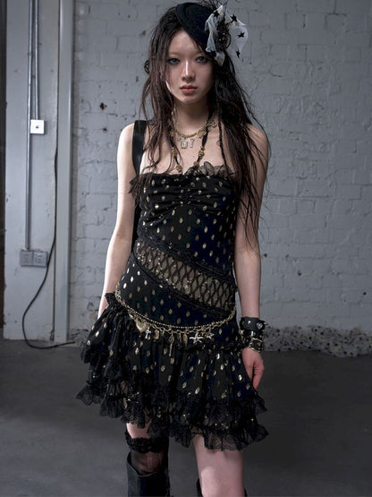 Lace Halter Neck Strapless Dress【s0000012786】