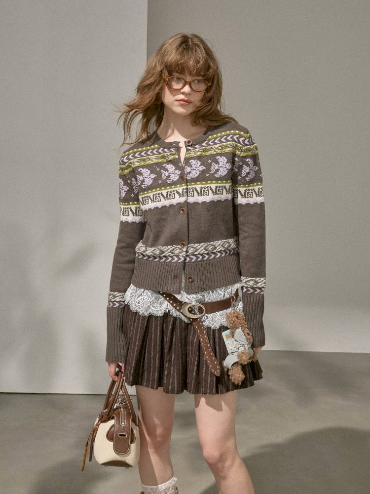 Button-Up Knit Cardigan Jacket【s0000014393】