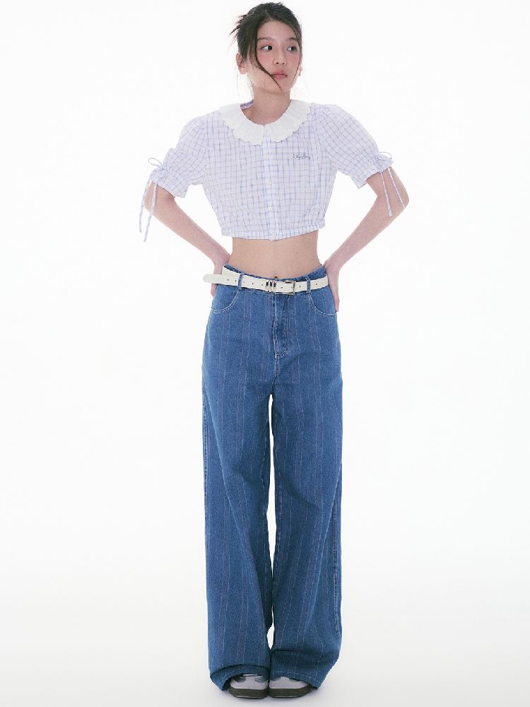 Bubble Sleeve Short Sleeve Blouse【s0000011996】