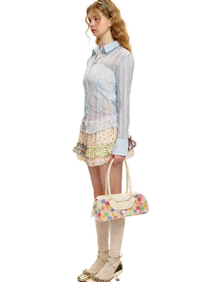 Floral Bunny Print Underarm Bag【s0000016419】