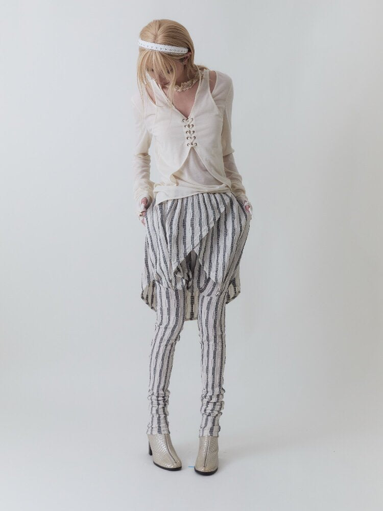 Aristocrat Striped Leggings【s0000017972】