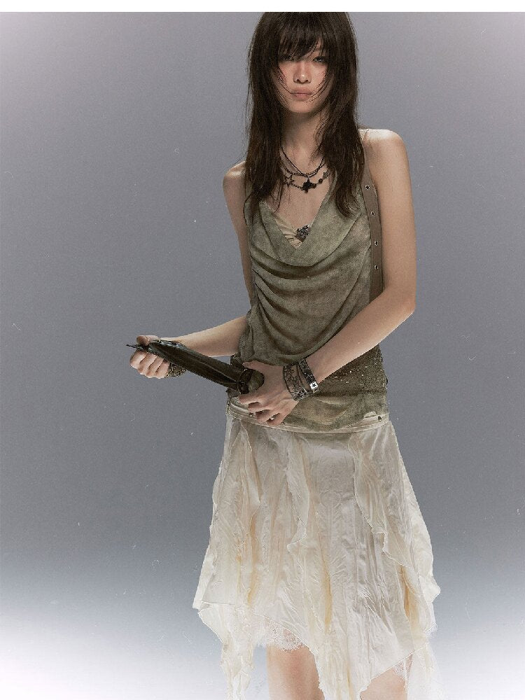 Gold 2000S Distressed Bikini Dress【s0000017044】
