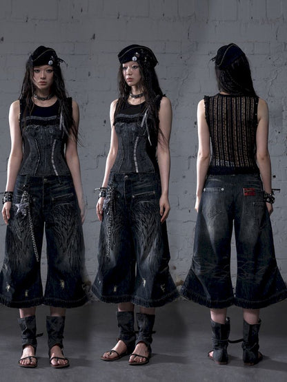 Ssleeveless fitted knit short vest【s0000012791】