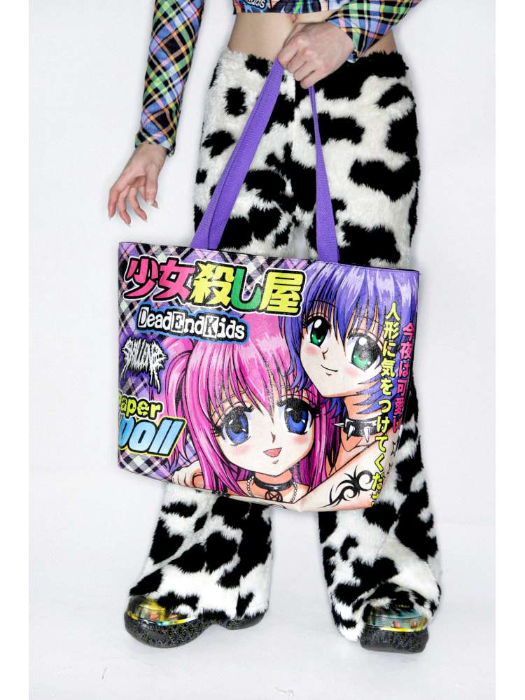 Two-Dimensional Y2K Dupont Paper Tote Bag【s0000014914】