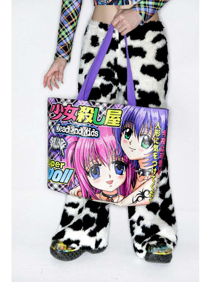 Two-Dimensional Y2K Dupont Paper Tote Bag【s0000014914】