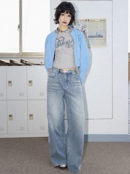Starfish Hot Rhinestone Sweatshirt Jacket【s0000012278】