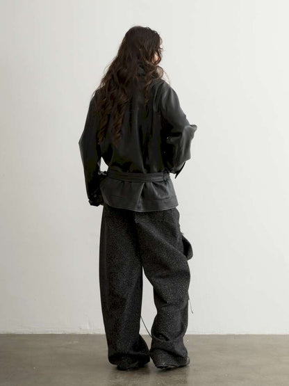 Detachable Fur Collar PU Jacket【s0000015196】