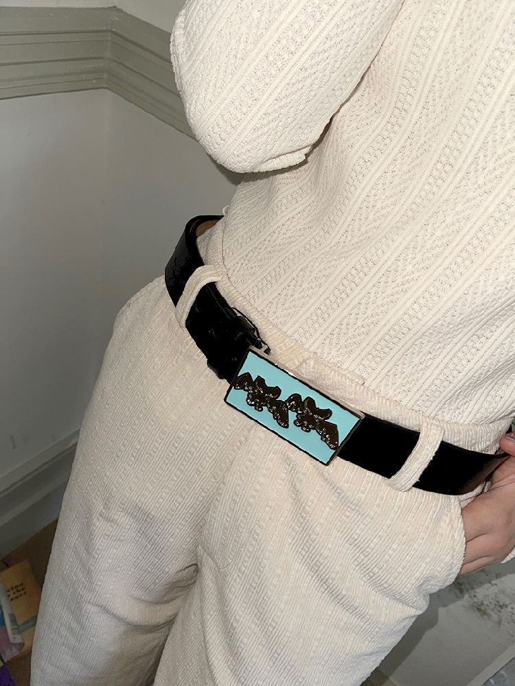 Angel Metal Cowhide Leather Belt【s0000011195】