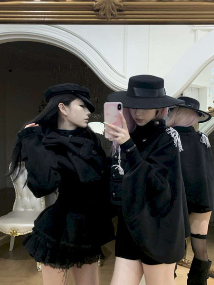 Detachable Fringed Buckle Cape【s0000015420】