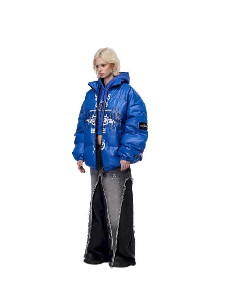 Logo PU Leather High Collar Suit【s0000015137】