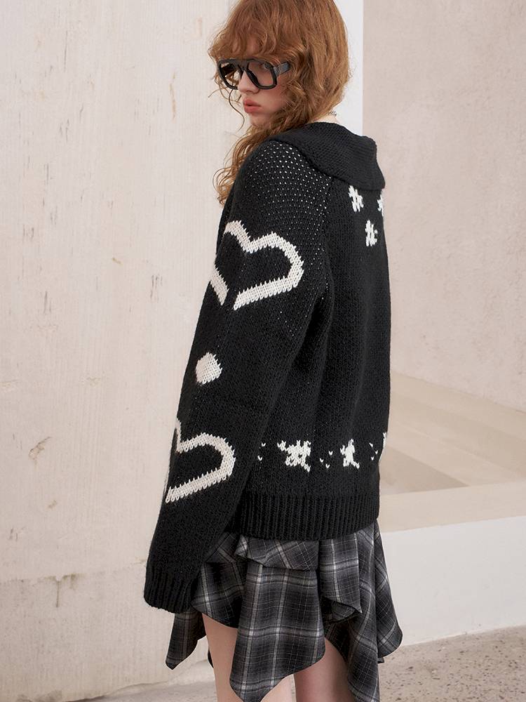 Fair Isle Autumn Knit Cardigan Jacket【s0000014388】