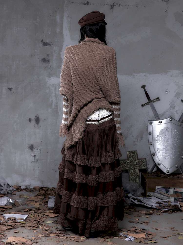 Lace Suede Fringe A-line Skirt【s0000014649】