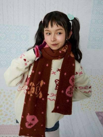 Bear Bow Knitted Cardigan Jacket【s0000015041】