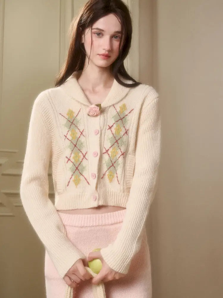 Knit Cardigan Skirt Set【s0000014332】