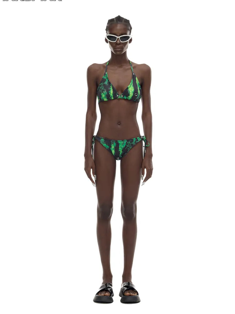 Moon Flame Fluorescent Green Swimsuit【s0000014006】