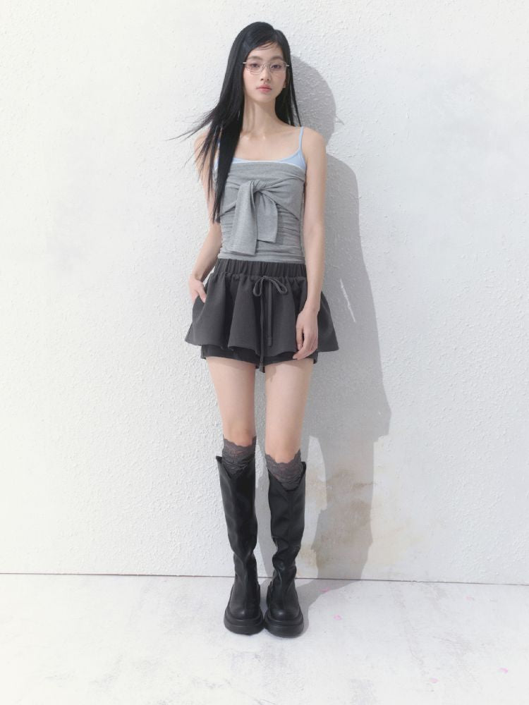 A-line Puffy Half-body Skirt【s0000012153】