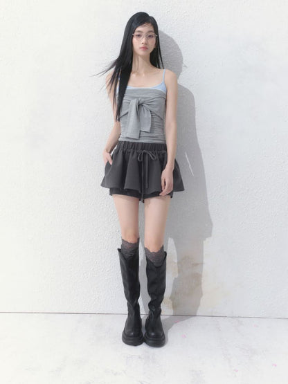 A-line Puffy Half-body Skirt【s0000012153】