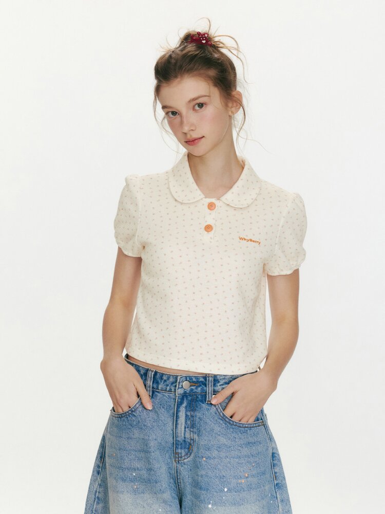 Flower Language Floral Collar Top【s0000015681】