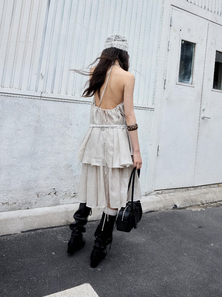 Romantic Sequin Halterneck Dress【s0000016863】