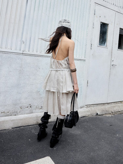 Romantic Sequin Halterneck Dress【s0000016863】