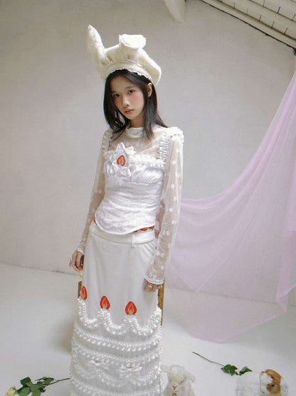 Cherry Jacquard High-Neck Base Shirt【s0000014937】