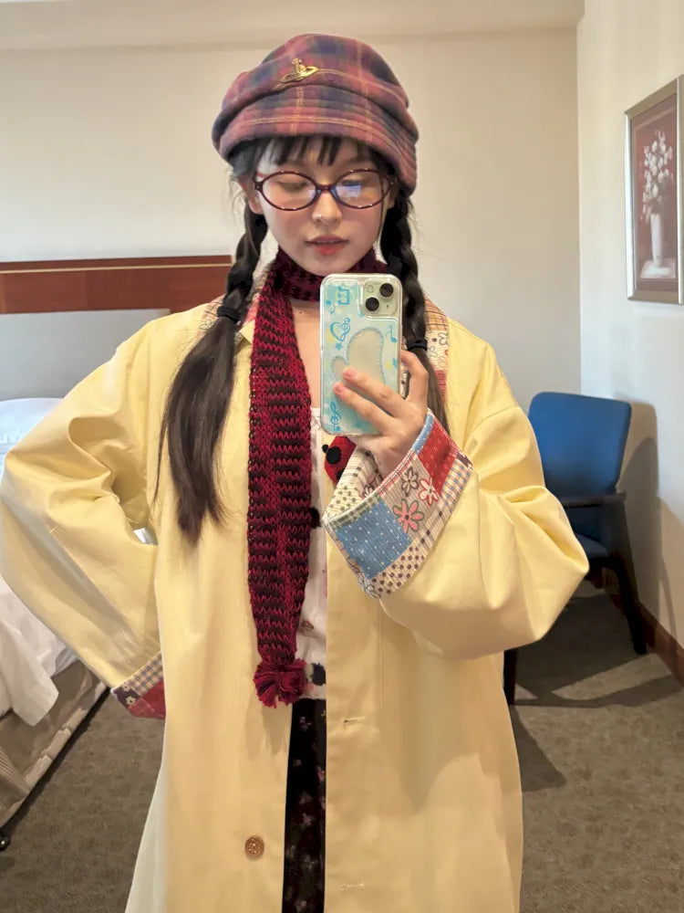 Color-Blocked Oversized Trench Coat【s0000014168】