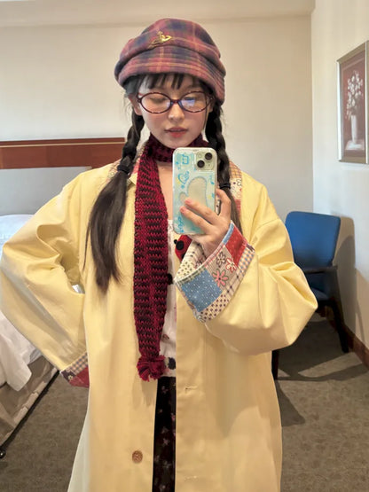 Color-Blocked Oversized Trench Coat【s0000014168】