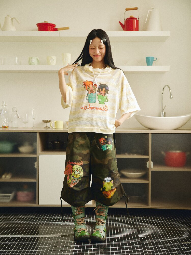 Bread Cat Camouflage Cargo Shorts【s0000018693】