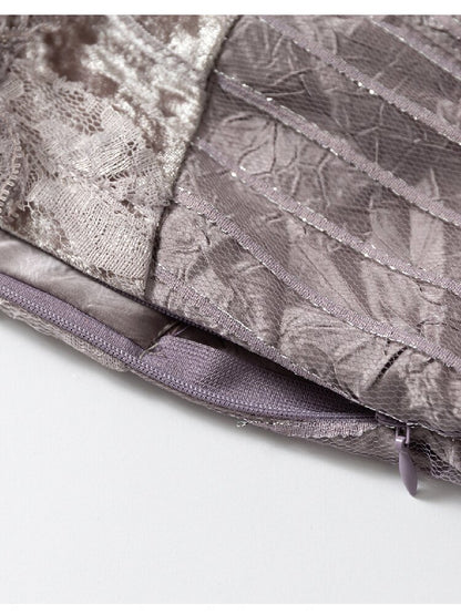 Mesh Velvet Suspender Slim Dress【s0000016211】