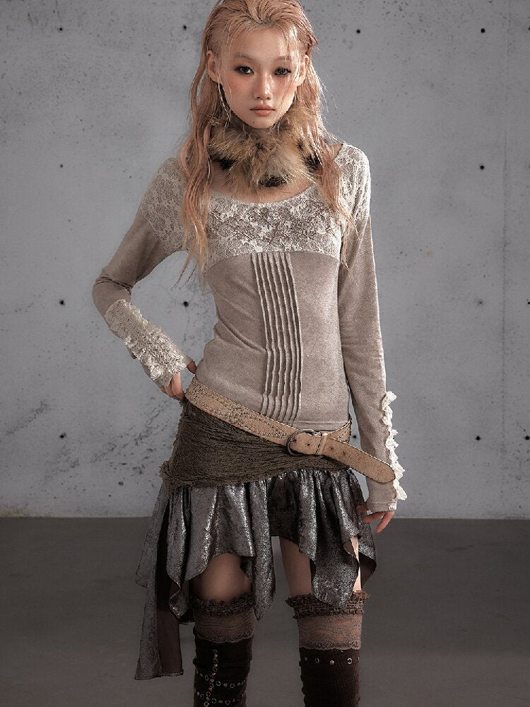 Lace Embroidered Knit Sweater【s0000019159】