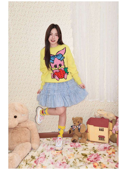 Plush-Style Check Pattern Animal Socks【s0000014510】