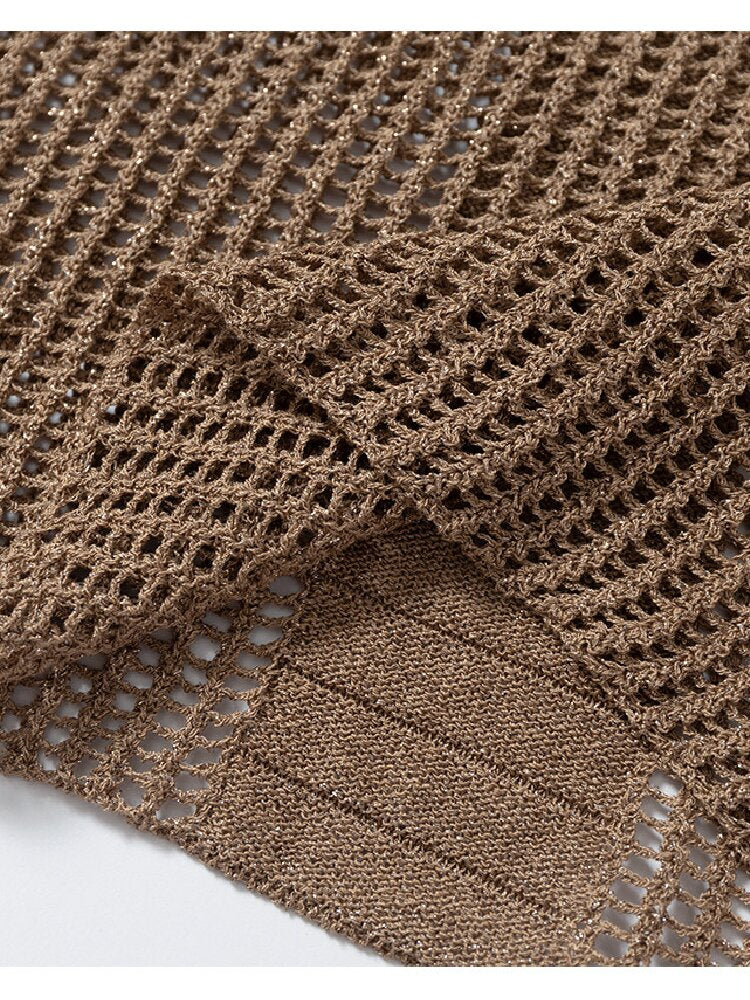 Hollow Star Mid Sleeve Knit Sweater【s0000016994】