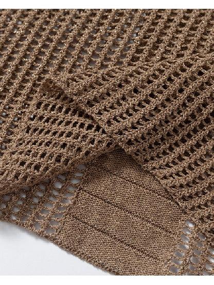 Hollow Star Mid Sleeve Knit Sweater【s0000016994】