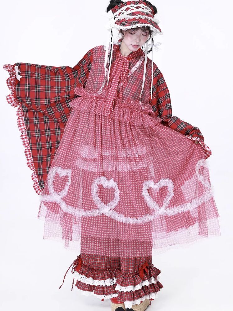 Retro Mesh Hooded Dress【s0000012194】